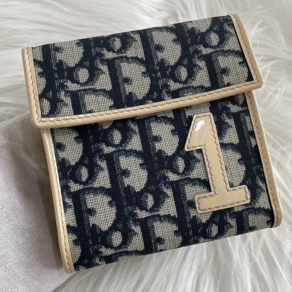 Like New Dior Trotter Varsity Line Trifold Compact Wallet! - Picture 1 of 14